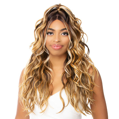 Nutique Illuze Glueless 360 Glam Up Round Hand-Tied HD Lace Wig - LOOSE WAVE 27" Alexwigs