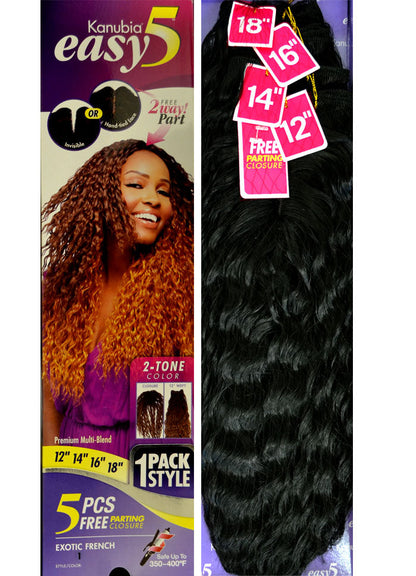Sensationnel Kanubia Easy 5 Weaves + 5 PCS Parting Closure - EXOTIC FRENCH Alexwigs