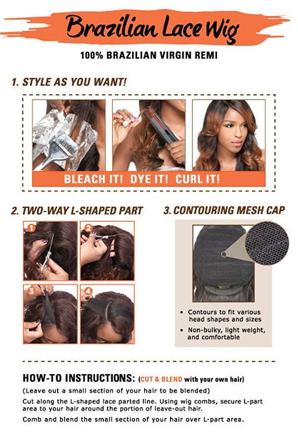 Sensationnel Bare & Natural 100% Virgin Remi Brazilian Lace Wig NATURAL BOHEMIAN Alexwigs