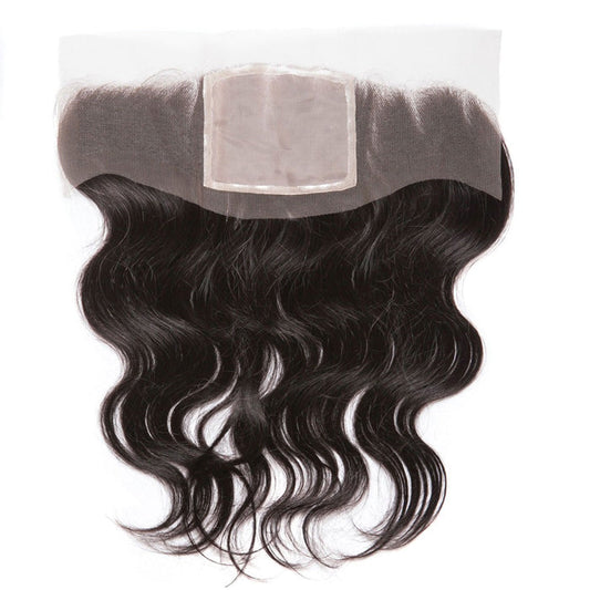 ISIS Brazilian Raw 100% Unprocessed Human Hair Silk Base 13x4 Frontal Lace Closure - BODY WAVE 14" Alexwigs