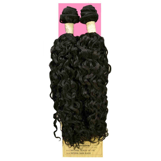 Janet Collection Bombshell Brazilian Bundle 100% Remy Human Hair Weave - NATURAL BEACH 18"-20" (2 Pcs) Alexwigs