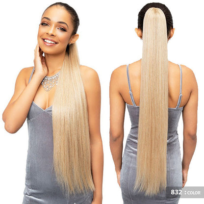 Janet Collection Synthetic Noir Everytime Drawstring Ponytail - OLIVIA LONG Alexwigs