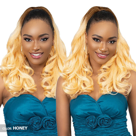 Janet Collection Noir Everytime Drawstring Ponytail - MANDARIN Alexwigs