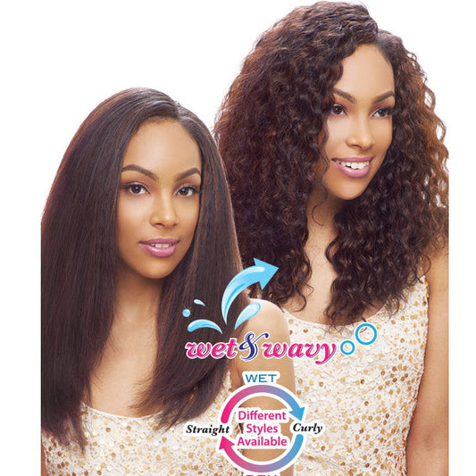 Janet Collection Brazilian Bundle 100% Natural Virgin Human Hair Wet & Wavy - INDI REMY RIPPLE DEEP WVG 7Pcs Alexwigs