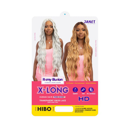 Janet Collection Remy Illusion X-Long Human Hair Mix HD Lace Wig - HIBO Alexwigs