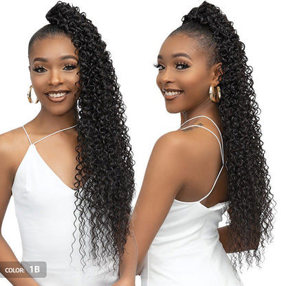 Janet Collection Remy Illusion Ponytail - WATER WAVE 32" Alexwigs