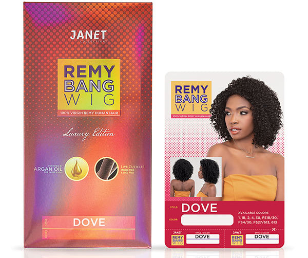 Janet Collection Virgin Human Hair Remy Bang Wig - DOVE Alexwigs