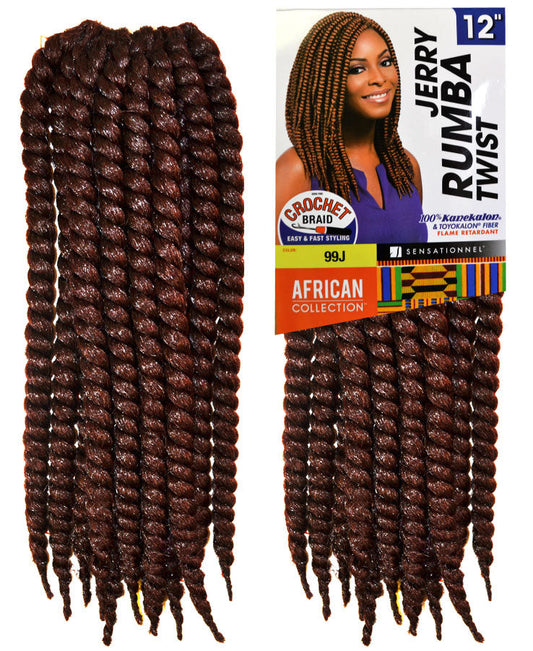 Sensationnel African Collection Crochet Braid - JERRY RUMBA TWIST 12" Alexwigs