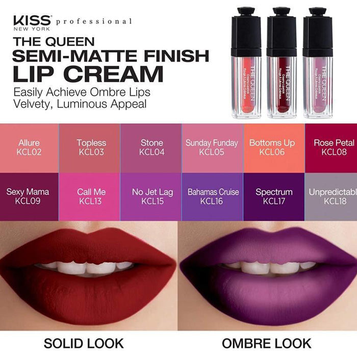 Kiss New York Professional THE QUEEN CREAMY LIPSTICK Alexwigs