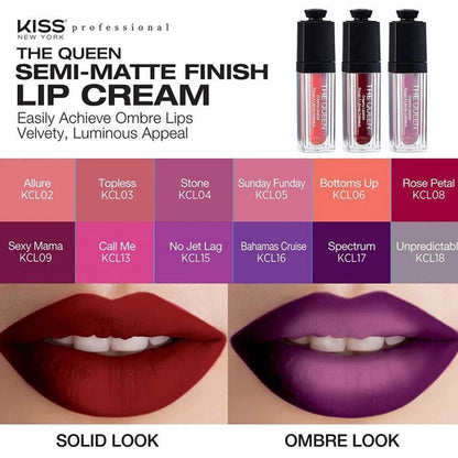 Kiss New York Professional THE QUEEN CREAMY LIPSTICK Alexwigs