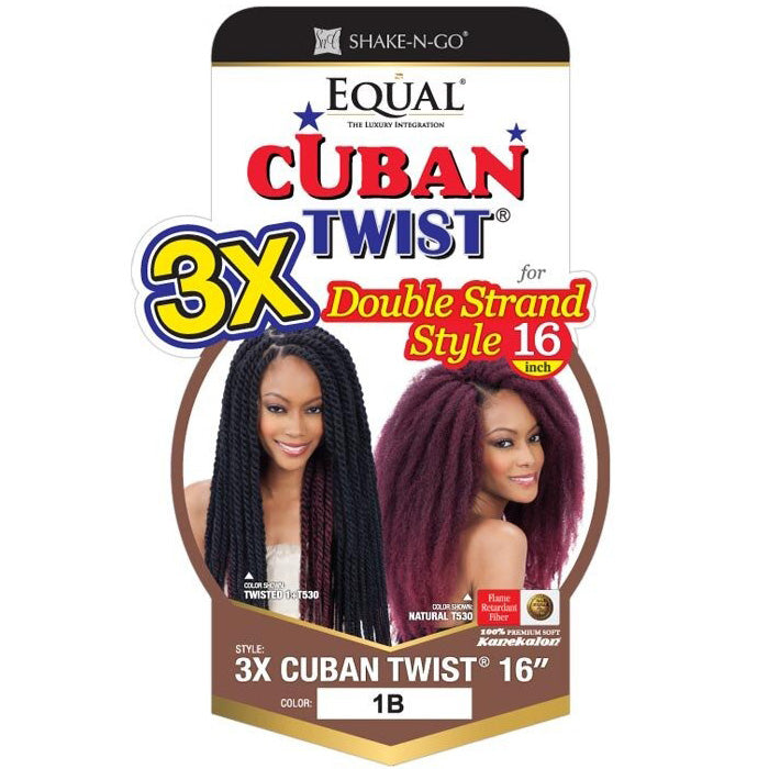Equal by Shake N Go Cuban Twist Braid - 3X CUBAN TWIST 16"/24" - Double Strand Style Alexwigs