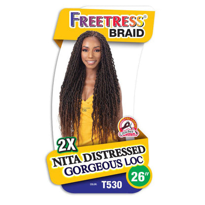 Freetress Pre-Looped Crochet Braids - 2X NITA DISTRESSED GORGEOUS LOC 26" Alexwigs