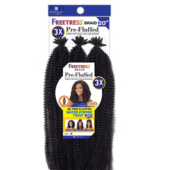 Freetress Crochet Braid - 3X PRE-FLUFFED WATER POPPIN TWIST 20" Alexwigs