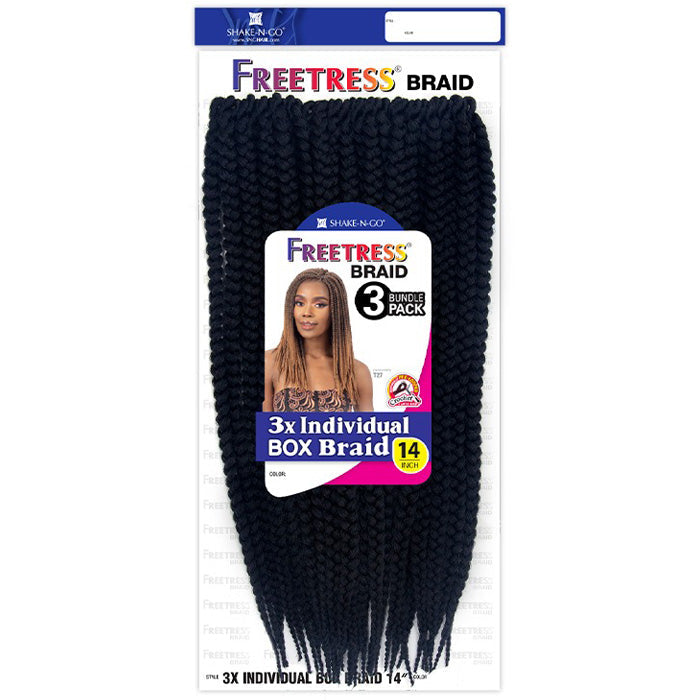 Freetress Pre-Looped Crochet Braids - 3X INDIVIDUAL BOX BRAID 14" Alexwigs