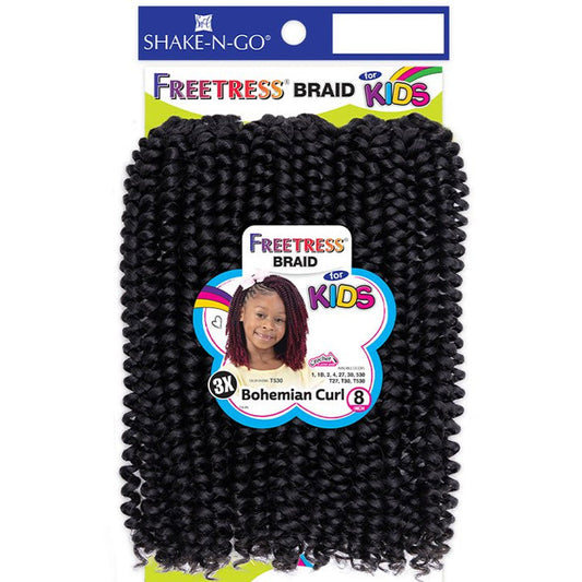 Freetress 3X Kids Crochet Braid - BOHEMIAN CURL 8" Alexwigs