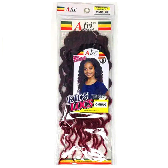 Mane Concept Afri Naptural Kids Locs Pre-Looped Crochet Braid - KLOC03 GIGI RIPPLE FAUX LOCS Alexwigs