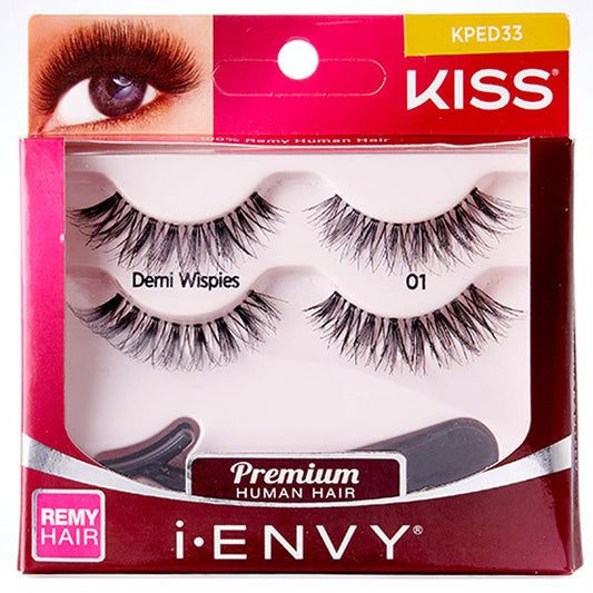 Kiss i-envy Remy Hair Eyelashes - DEMI WISPIES 01 KPED33 Alexwigs