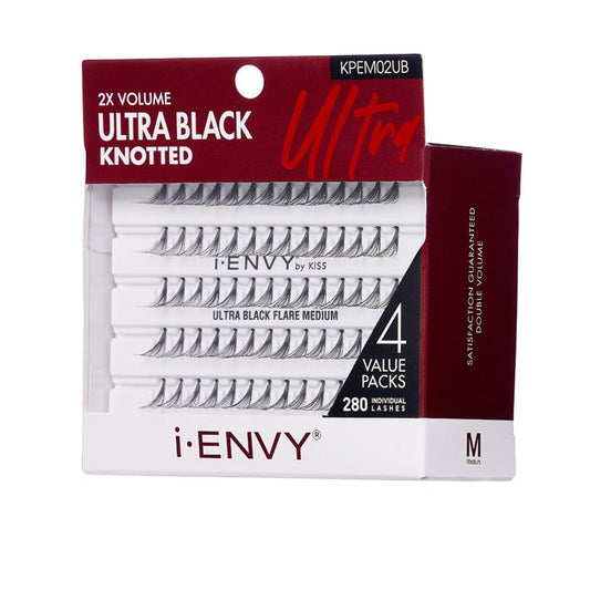 Kiss i-envy Individual Eyelashes - ULTRA BLACK MEDIUM MULTI PACK KPEM02UB Alexwigs