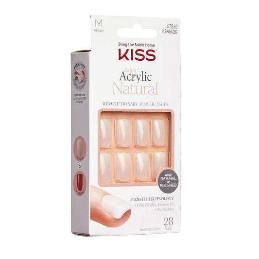 KISS Salon Acrylic Natural Nails 28pc - Euphoria Alexwigs