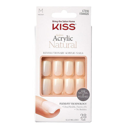 KISS Salon Acrylic Natural Nails 28pc - Euphoria Alexwigs