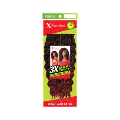 Outre X-Pression Pre-Looped Crochet Braids - BEACH CURL 14" 3X Alexwigs