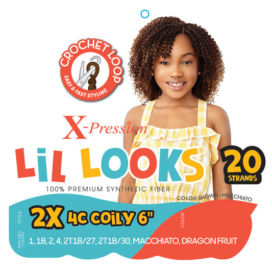 Outre X-Pression Lil Looks Crochet Loop Braid - 2X 4C COILY 6" Alexwigs