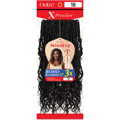 Outre X-Pression Twisted Up Crochet Loop Braids - BOHO BOX BRAID 12" 3X Alexwigs
