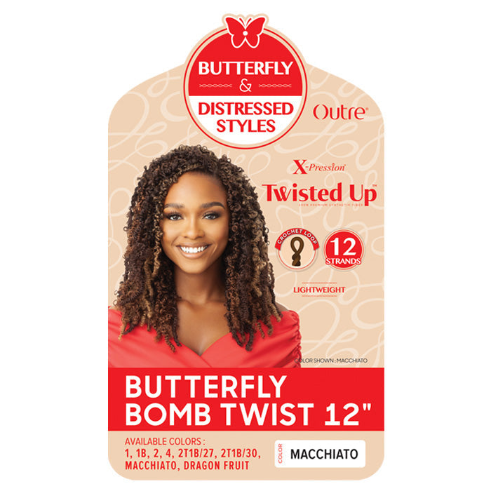 Outre X-Pression Twisted Up Pre-Looped Crochet Braids - BUTTERFLY BOMB TWIST 12" Alexwigs