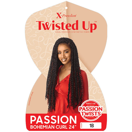 Outre X-Pression Twisted Up Crochet Braid - PASSION BOHEMIAN CURL 24" Alexwigs