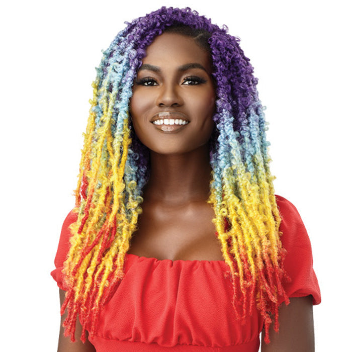 Outre X-Pression Twisted Up Pre-Looped Crochet Braids - BUTTERFLY JUNGLE ISLAND SUMMER LOCS 18" Alexwigs