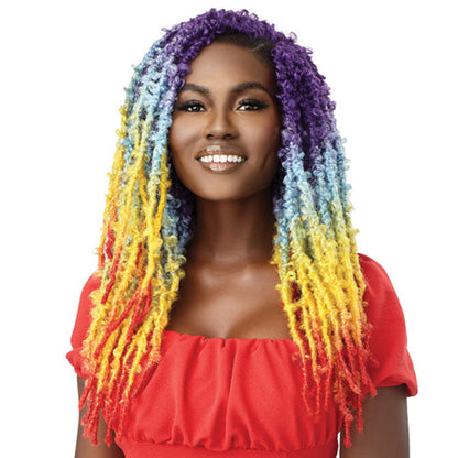 Outre X-Pression Twisted Up Pre-Looped Crochet Braids - BUTTERFLY JUNGLE ISLAND SUMMER LOCS 18" Alexwigs