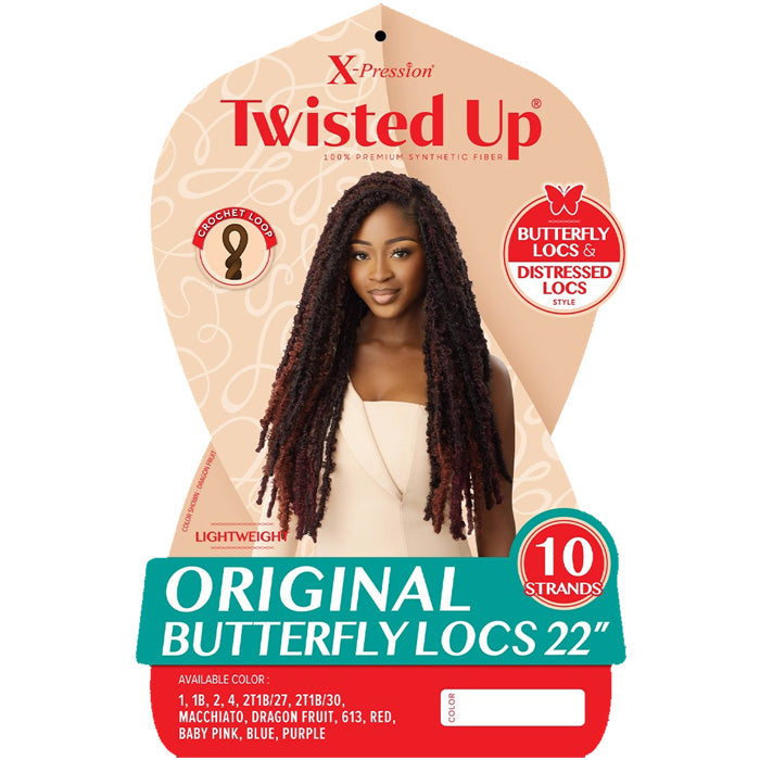 Outre X-Pression Twisted Up Crochet Loop Braid - ORIGINAL BUTTERFLY LOCS 22" Alexwigs