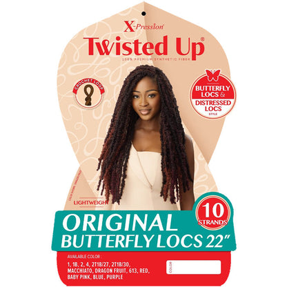 Outre X-Pression Twisted Up Crochet Loop Braid - ORIGINAL BUTTERFLY LOCS 22" Alexwigs