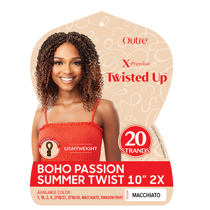 Outre X-Pression Twisted Up Pre-Looped Crochet Braids - BOHO PASSION SUMMER TWIST 10" 2X Alexwigs