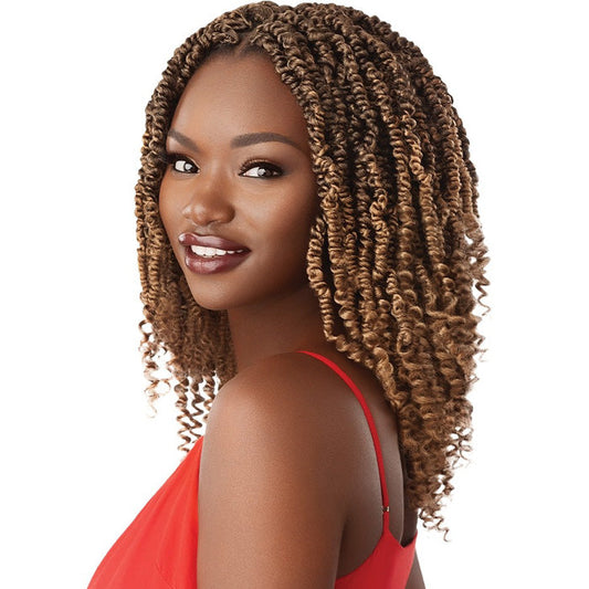 Outre X-Pression Twisted Up Pre-Looped Crochet Braid - WAVY BOMB TWIST CURLY TIP 12" Alexwigs