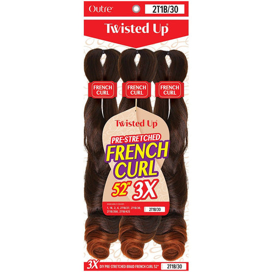 Outre X-Pression Twisted Up Pre-Stretched Braid - FRENCH CURL 52" 3X Alexwigs