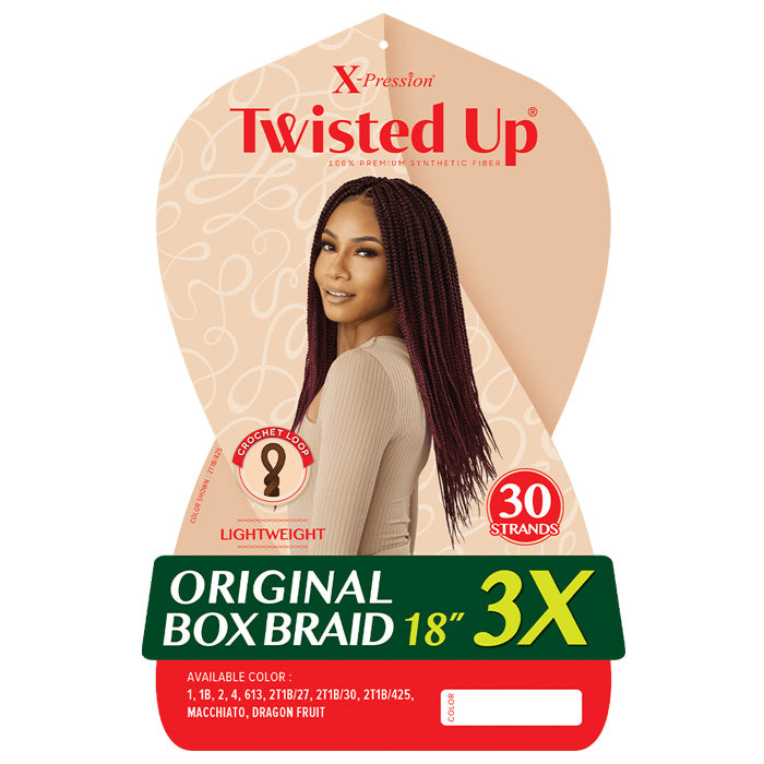 Outre X-Pression Twisted Up Crochet Loop Braid - ORIGINAL BOX BRAID 3X (18"/24"/30") Alexwigs