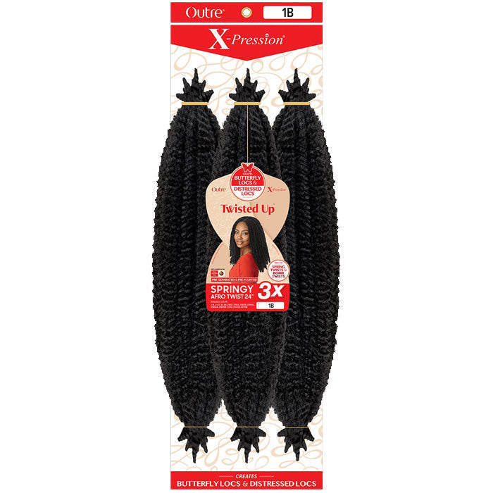 Outre X-Pression Twisted Up Crochet Braid - 3X SPRINGY AFRO TWIST 24" Alexwigs