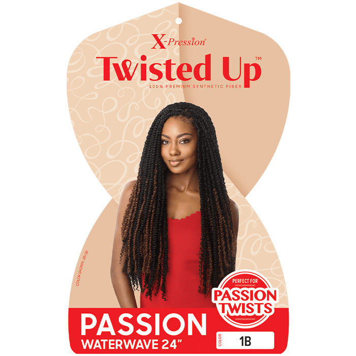 Outre X-Pression Twisted Up Crochet Braid - PASSION WATERWAVE 24" Alexwigs