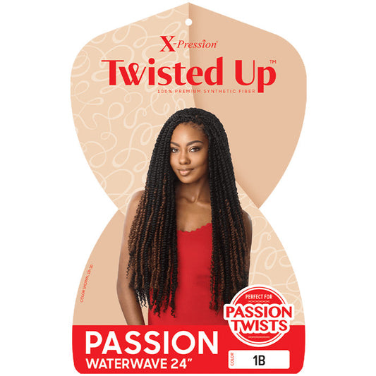 Outre X-Pression Twisted Up Crochet Braid - PASSION WATERWAVE 24" Alexwigs
