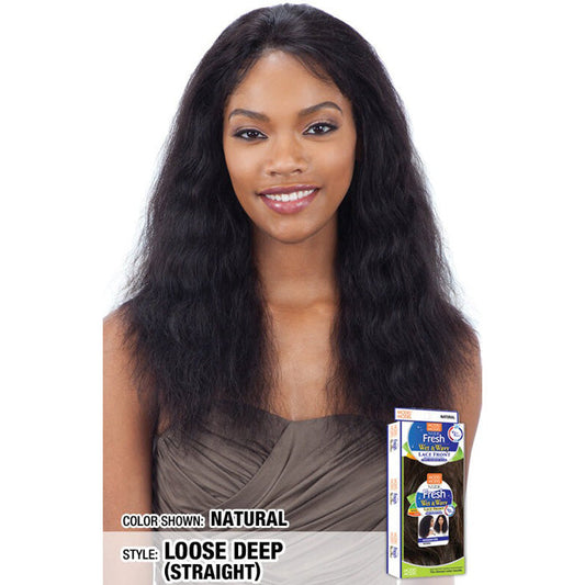 Model Model Nude Fresh Wet & Wavy Brazilian Natural Human Hair Lace Front Wig LOOSE DEEP Alexwigs