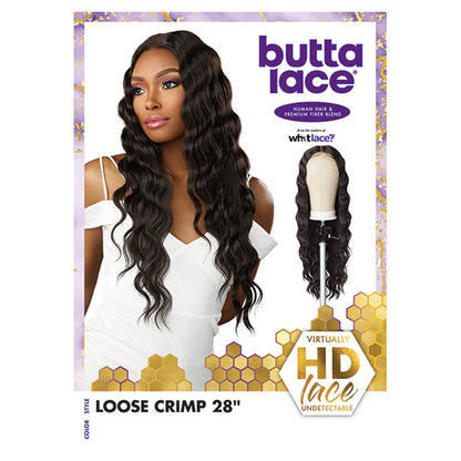 Sensationnel Butta Lace Human Hair Blend HD Lace Front Wig - LOOSE CRIMP 28" Alexwigs