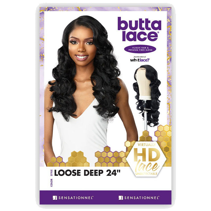 Sensationnel Butta Human Hair Blend HD Lace Wig - LOOSE DEEP 24 Alexwigs