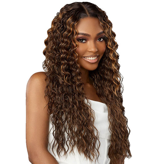 Sensationnel Butta Lace Glueless Human Hair Blend 5 Deep Parting HD Lace Front Wig - WATER DEEP 28" Alexwigs