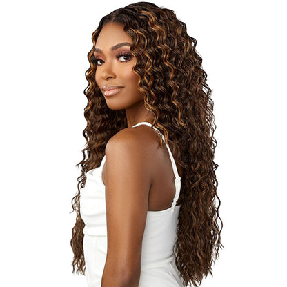 Sensationnel Butta Lace Glueless Human Hair Blend 5 Deep Parting HD Lace Front Wig - WATER DEEP 28" Alexwigs