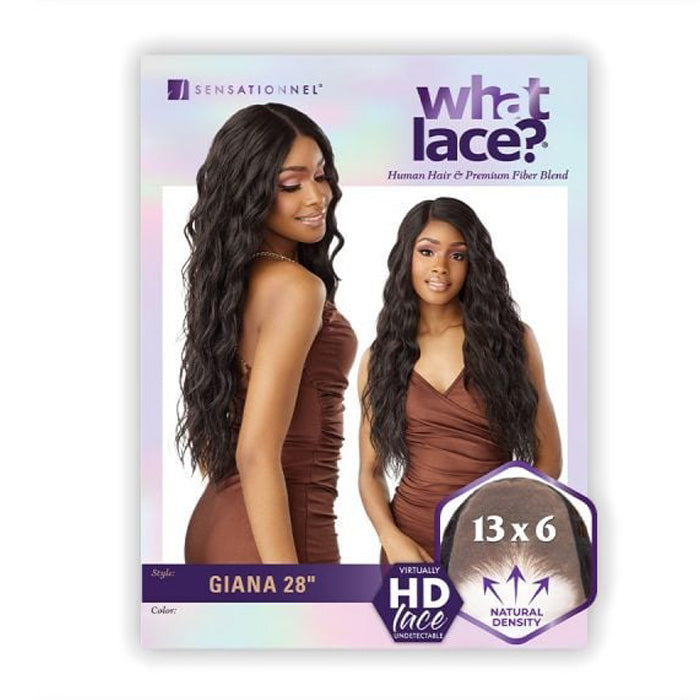 Sensationnel What Lace Human Hair Blend 13X6 HD Lace Front Wig - GIANA 28" Alexwigs