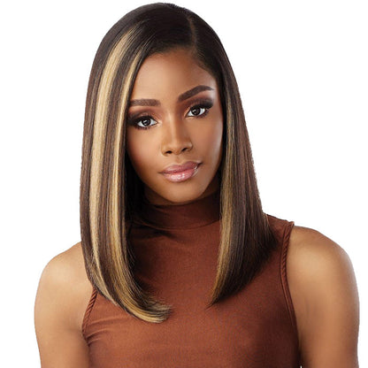 Sensationnel What Lace Human Hair Blend Glueless 13X6 HD Lace Front Wig - SHIYANA 14" Alexwigs