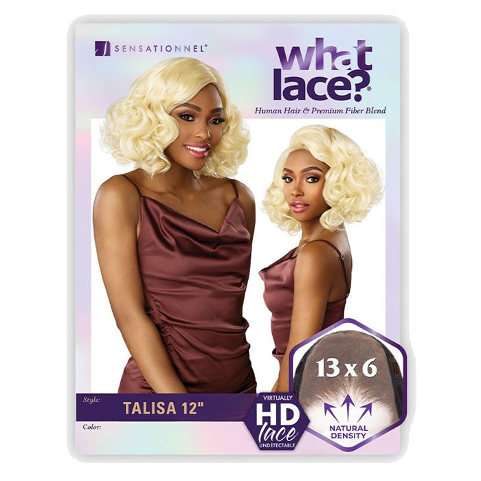 Sensationnel What Lace Human Hair Blend 13X6 HD Lace Front Wig - TALISA 12" Alexwigs
