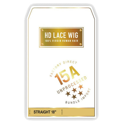 Sensationnel Unprocessed 15A 100% Virgin Human Hair 13X4 HD Lace Part Wig - STRAIGHT 18 Alexwigs