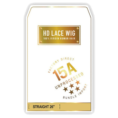 Sensationnel Unprocessed 100% Virgin Human Hair 13X4 HD Lace Part Wig - 15A STRAIGHT 26 Alexwigs